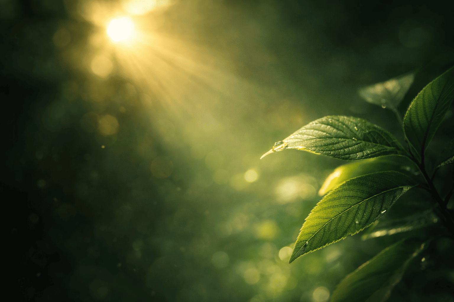Natureza saudável e luz dourada