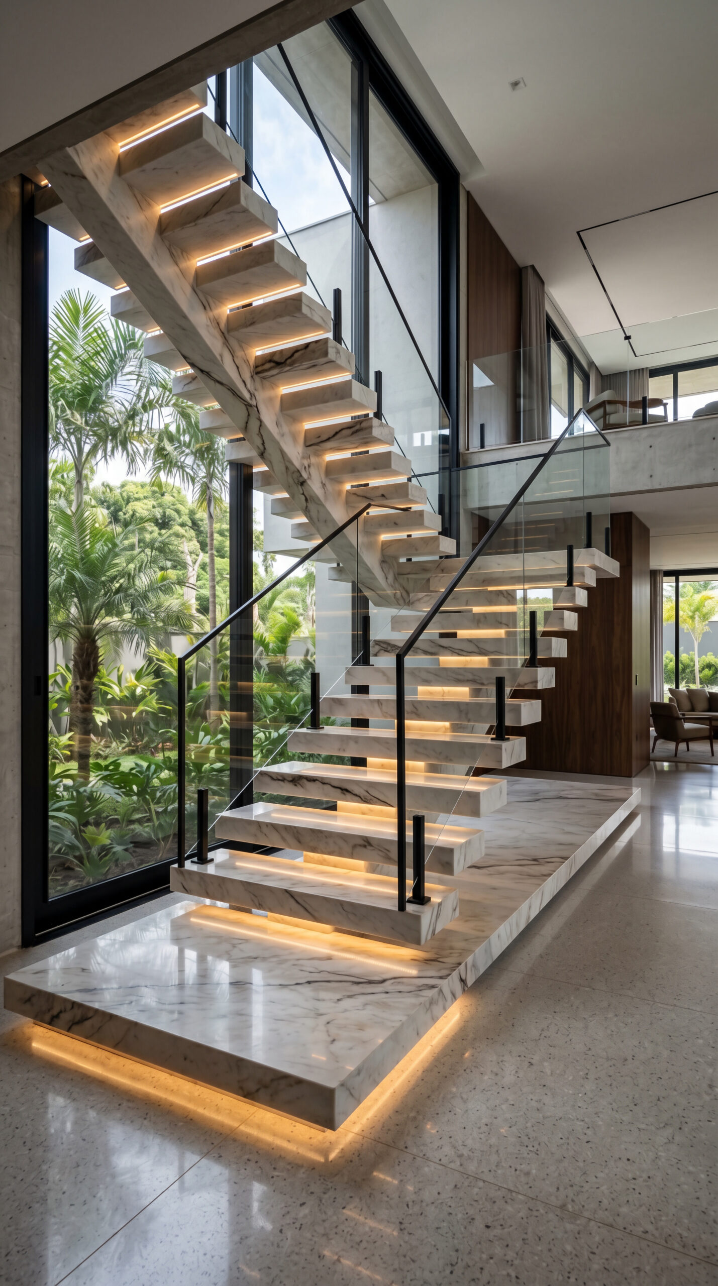 Escada premium em mármore