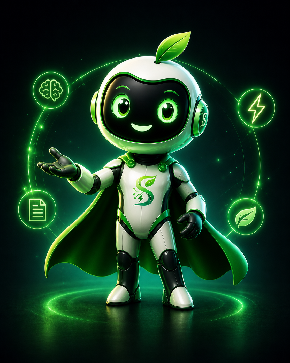 SolIA Green, mascote inteligente de energia verde, serviços essenciais e economia digital