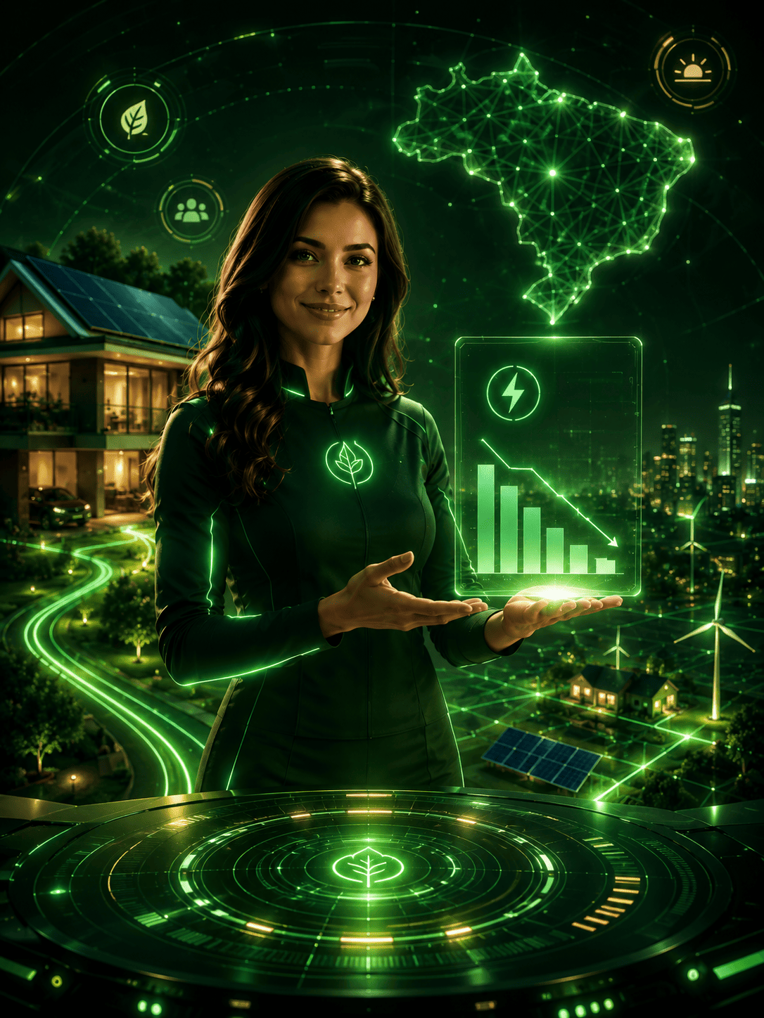 SolIA Green apresentando economia na fatura de energia